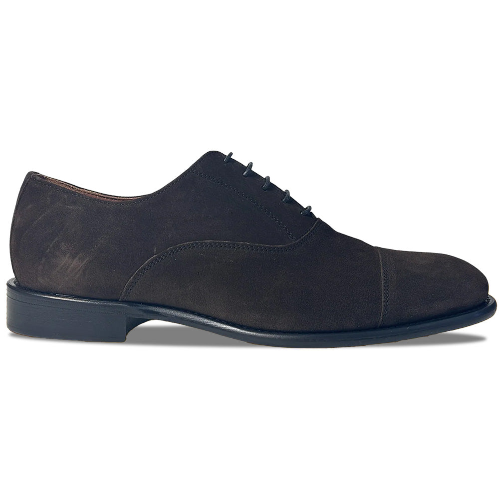 Calzoleria Toscana Dozza Suede Cap Toe Oxford Charcoal