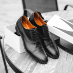 Moreschi Dublin Cap Toe Lace Up Shoes Black