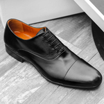 Moreschi Dublin Cap Toe Lace Up Shoes Black
