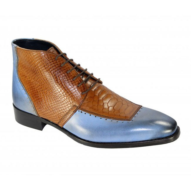 Duca by Matiste #0409 Light Blue / Cognac Boots