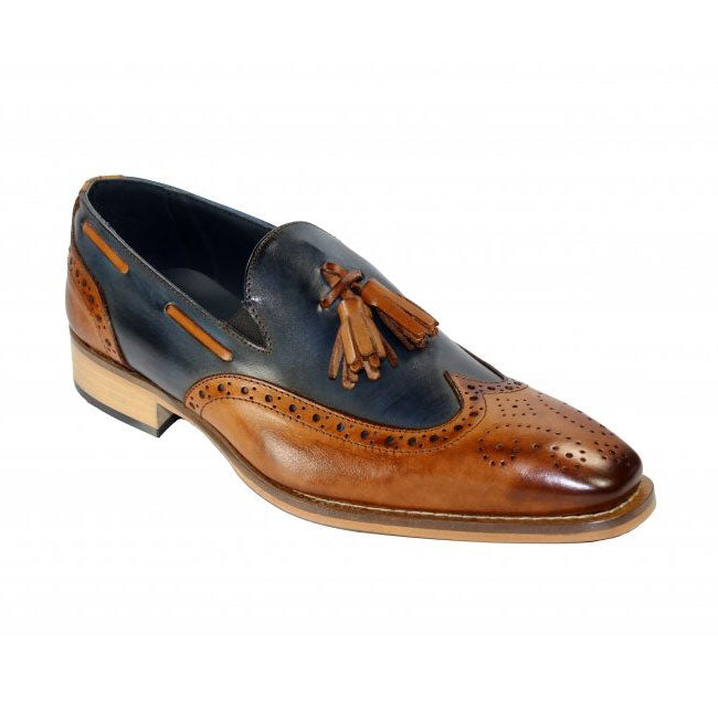Duca by Matiste #1866 Cognac / Navy Wingtip Loafers