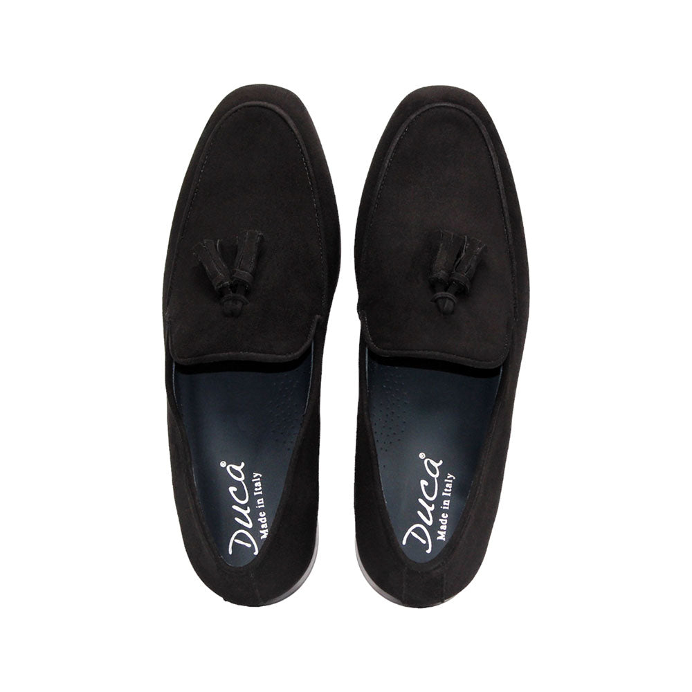 Duca by Matiste Anzio Genuine Suede Slip-on Shoes Black