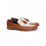 Duca by Matiste Anzio Leather/Suede Slip-on Shoes Brandy/Cream