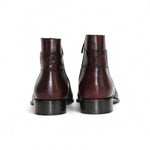 Duca by Matiste Aprilia Embossed Croco Leather/Leather Boots Burgundy
