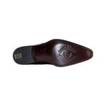 Duca by Matiste Aprilia Embossed Croco Leather/Leather Boots Burgundy