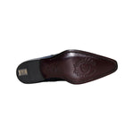 Duca by Matiste Aprilia Embossed Croco Leather/Leather Boots Navy