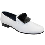 Duca by Matiste Capua Velvet Fringe Loafers Black / White