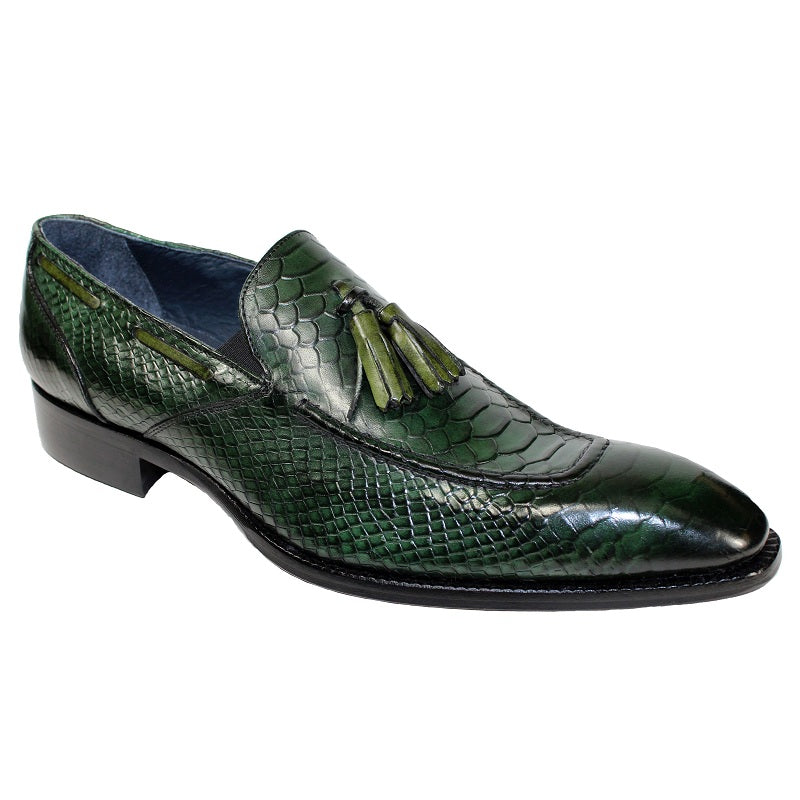 Duca by Matiste Cassino Slip On Shoes Forest Green Olive