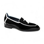 Duca by Matiste Fano Patent Leather Loafers Black/ White