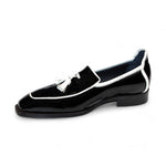 Duca by Matiste Fano Patent Leather Loafers Black/ White