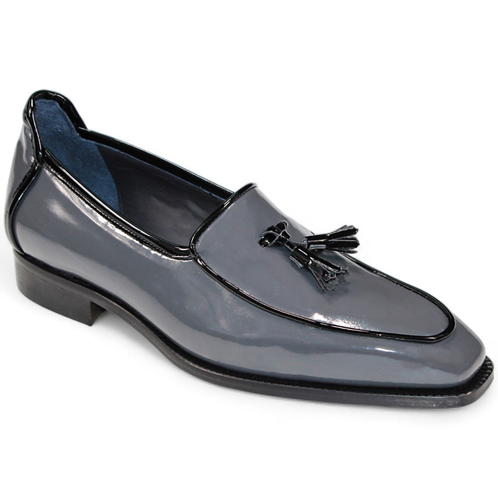 Duca by Matiste Fano Patent Leather Loafers Grey/ Black