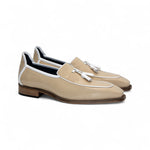 Duca by Matiste Fano Patent Leather Slip-on Shoes Beige/White