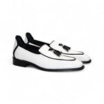 Duca by Matiste Fano Patent Leather Slip-on Shoes White/Black