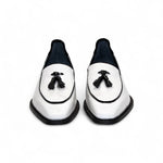 Duca by Matiste Fano Patent Leather Slip-on Shoes White/Black