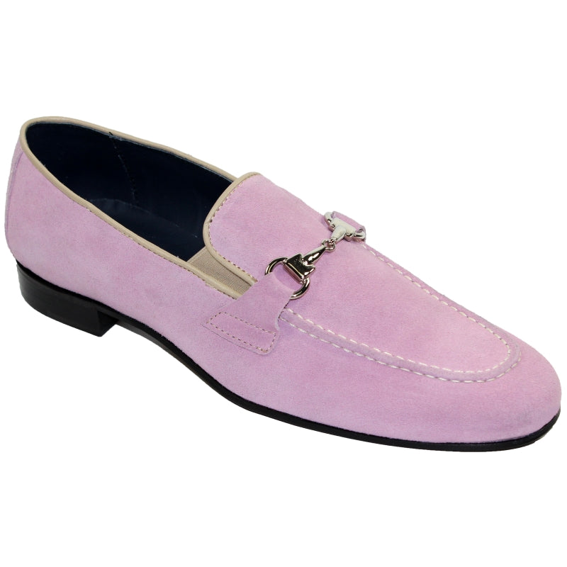 Duca by Matiste Forli Suede Bit Loafers Pink