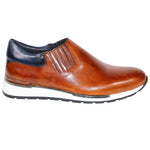 Duca by Matiste Formia Calfskin Sneakers Antique Cognac / Navy