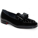 Duca by Matiste Maratea Patent Leather/Velvet/Satin Black / Crystals Black