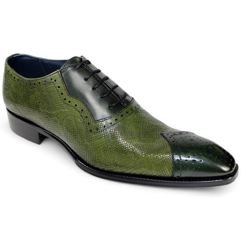 Duca by Matiste Marino Cap Toe Shoes Green / Olive