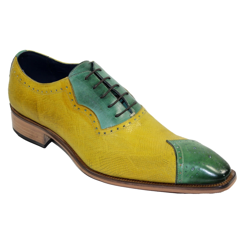 Duca by Matiste Marino Oxfords Green / Yellow