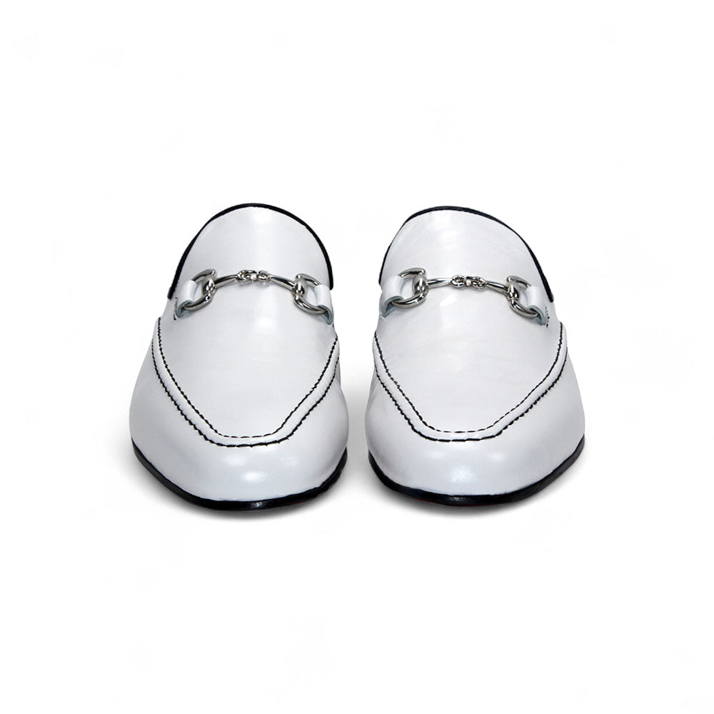 Duca by Matiste Minori Leather Slippers White/Black