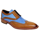 Duca by Matiste Napoli Wingtip Shoes Cognac / Blue