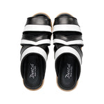 Duca by Matiste SA118 Leather Slippers Black/White