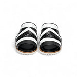 Duca by Matiste SA118 Leather Slippers Black/White