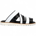 Duca by Matiste SA118 Leather Slippers Black/White