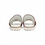 Duca by Matiste SA118 Leather Slippers Brandy/White