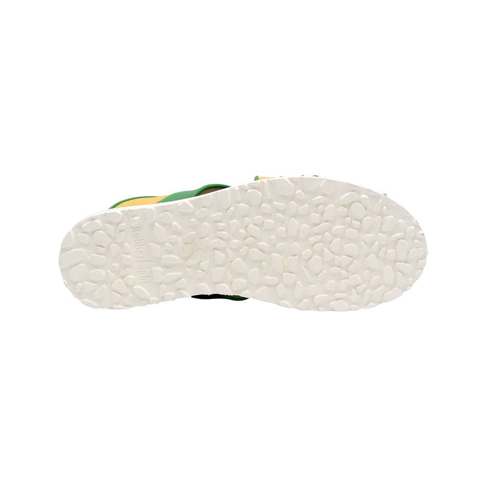 Duca by Matiste SA118 Leather Slippers Green/Yellow
