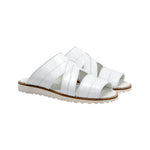 Duca by Matiste SA118 Leather Slippers White