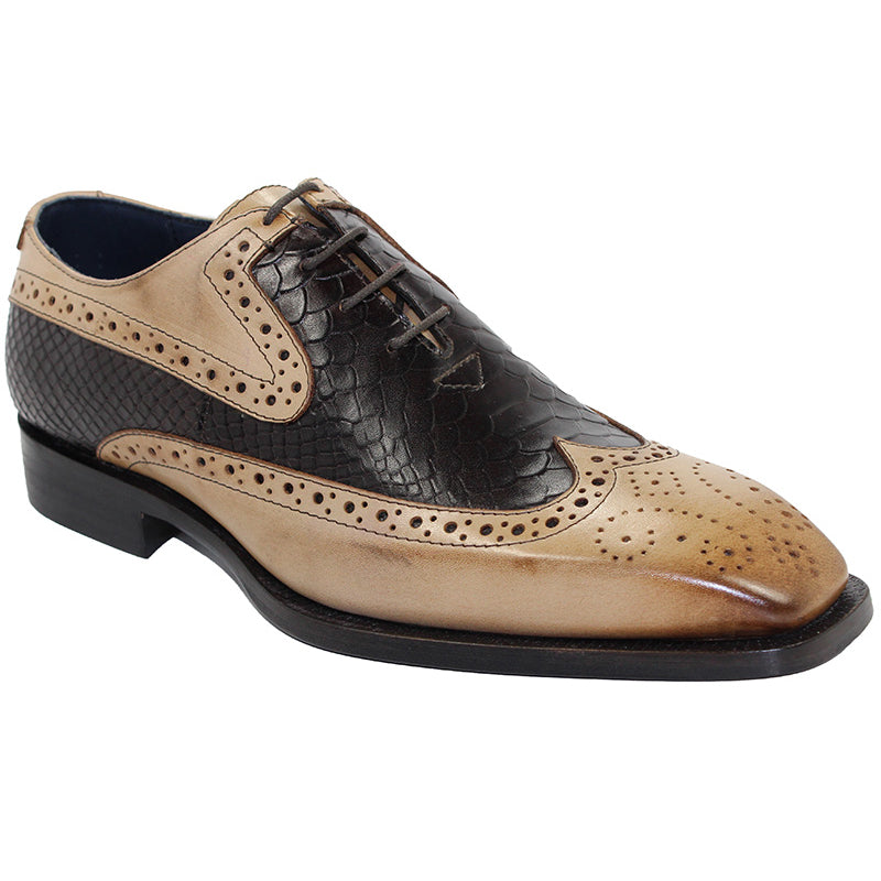 Duca by Matiste Salerno Taupe/Dark Brown Shoes