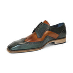 Duca by Matiste Saranno Genuine Leather Shoes Green/Cognac