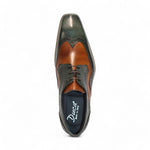Duca by Matiste Saranno Genuine Leather Shoes Green/Cognac