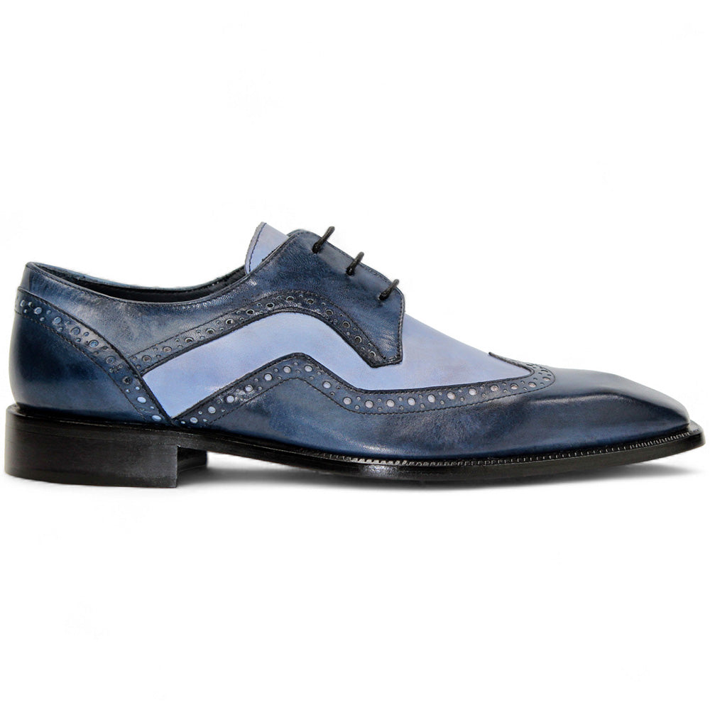 Duca by Matiste Saranno Calfskin Shoes Navy / Light Blue