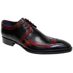 Duca by Matiste Savona Genuine Leather Shoes Black/ Antique Red