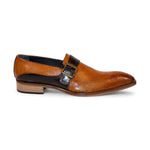 Duca by Matiste Sezze Embossed Snake Leather Shoes Cognac/Chocolate