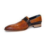Duca by Matiste Sezze Embossed Snake Leather Shoes Cognac/Chocolate