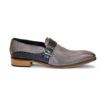 Duca by Matiste Sezze Embossed Snake Leather Shoes Light Grey/Dark Grey