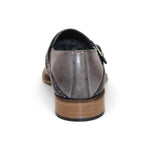 Duca by Matiste Sezze Embossed Snake Leather Shoes Light Grey/Dark Grey