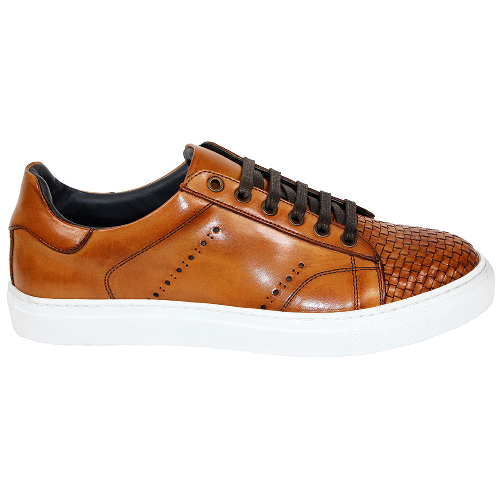Duca by Matiste Sorrento Calfskin Sneakers Cognac