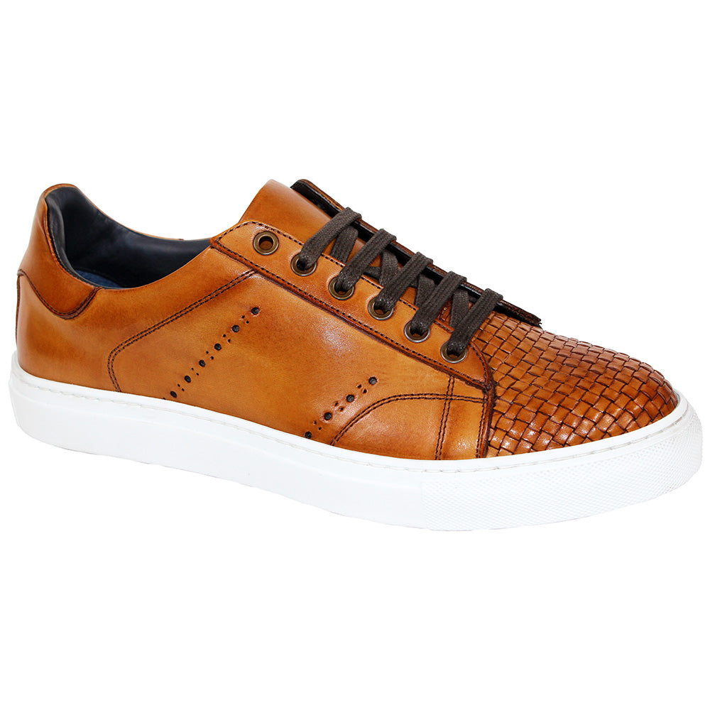 Duca by Matiste Sorrento Calfskin Sneakers Cognac