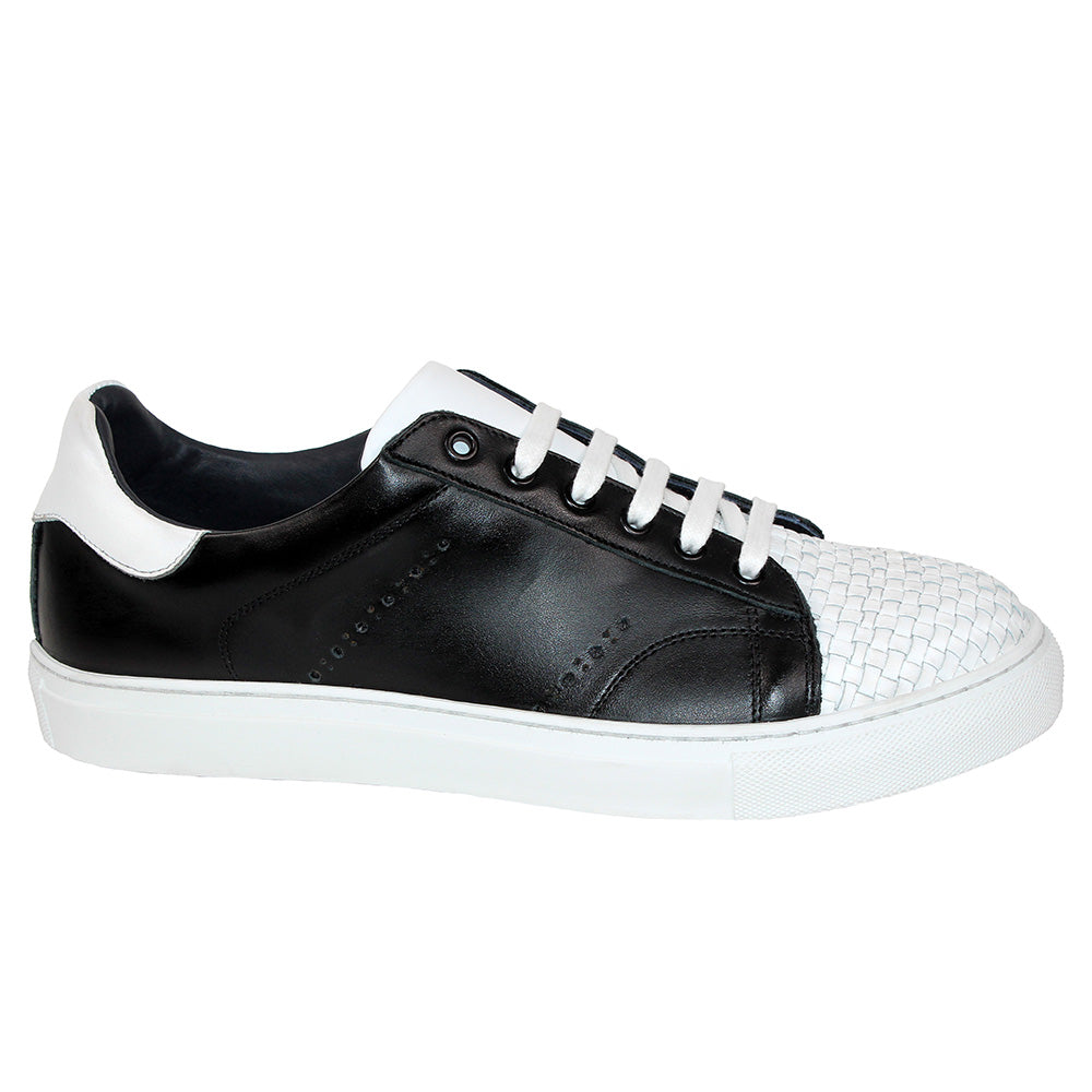 Duca by Matiste Sorrento Calfskin Sneakers White / Black