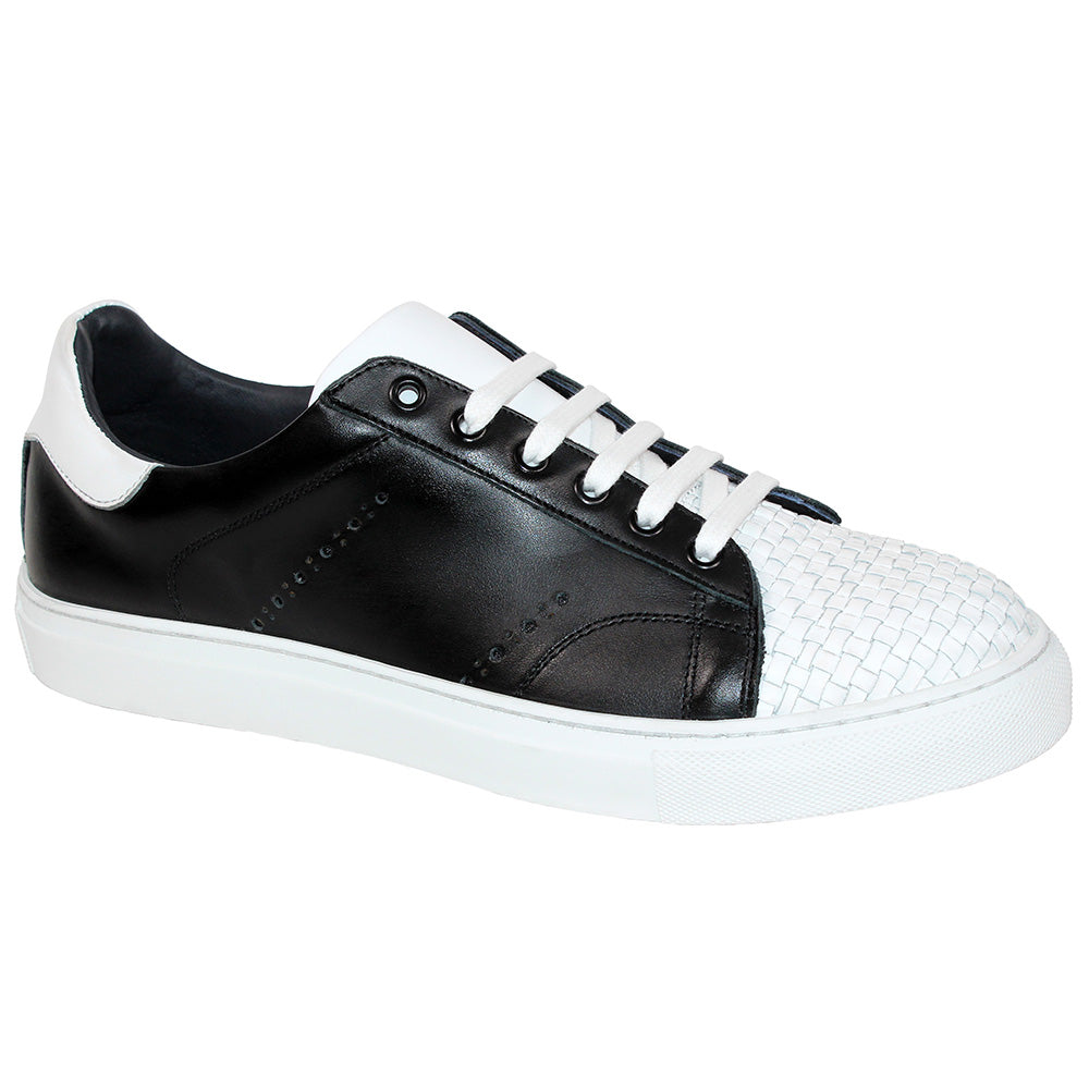 Duca by Matiste Sorrento Calfskin Sneakers White / Black