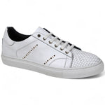 Duca by Matiste Sorrento Weave Leather Sneakers White