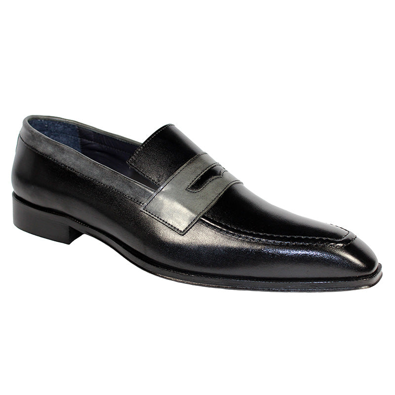 Duca by Matiste Terni Calfskin Shoes Black Grey