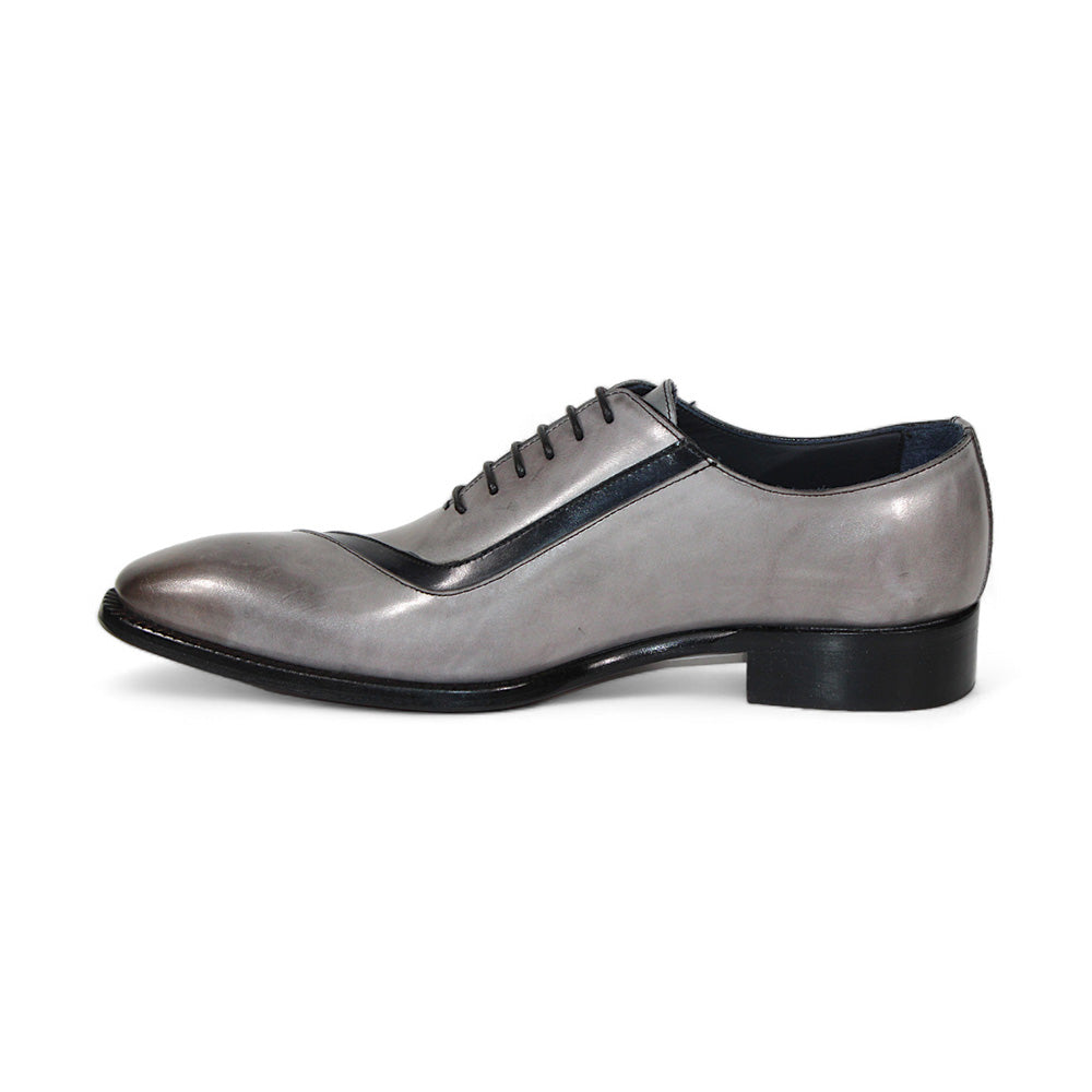 Duca by Matiste Torre Calfskin Shoes Light Grey / Black