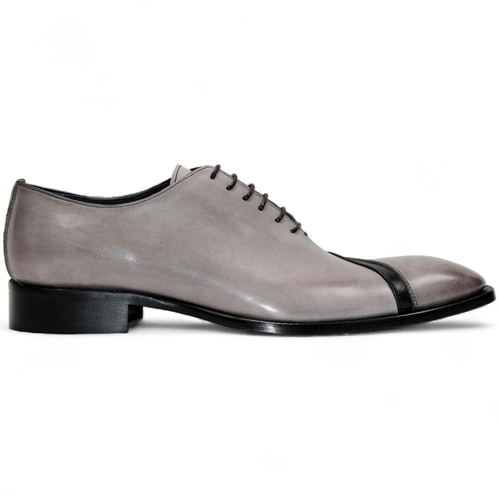 Duca by Matiste Torre Calfskin Shoes Light Grey / Black