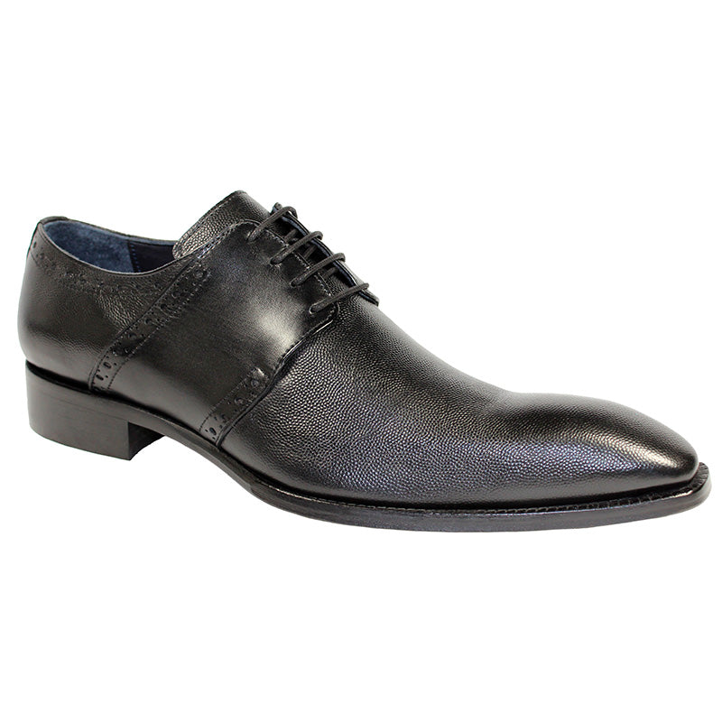 Duca by Matiste Treviso Calfskin Print Shoes Black