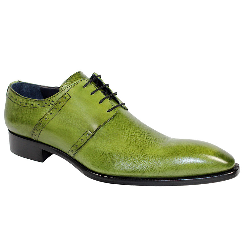 Duca by Matiste Treviso Calfskin Print Shoes Olive